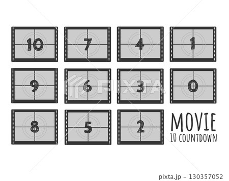 映画 10秒 カウントダウン イラストセット 映画 10秒 カウントダウン イラストセット 130357052