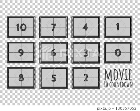 映画 10秒 カウントダウン イラストセット 映画 10秒 カウントダウン イラストセット 130357052