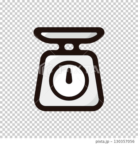 廚房秤,秤插圖圖示(重量、工具、烹飪材料) 廚房秤,秤插圖圖示(重量、工具、烹飪材料) 130357056