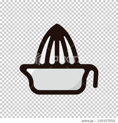 レモンスクイーザー、レモン絞り器のイラストアイコン(調理・道具・クッキング素材) レモンスクイーザー、レモン絞り器のイラストアイコン(調理・道具・クッキング素材) 130357058