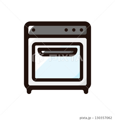 オーブンのイラストアイコン（キッチン家電・道具・クッキング素材） 130357062