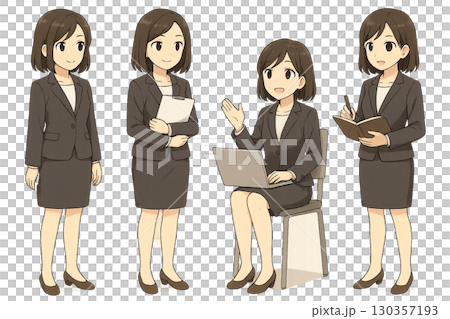 ビジネスウーマンのイラスト 130357193