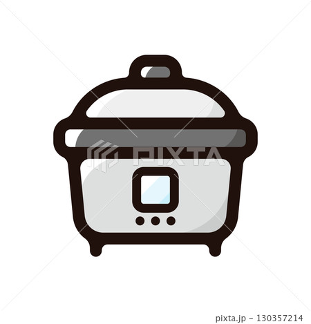 炊飯器のイラストアイコン（キッチン家電・道具・クッキング素材） 130357214