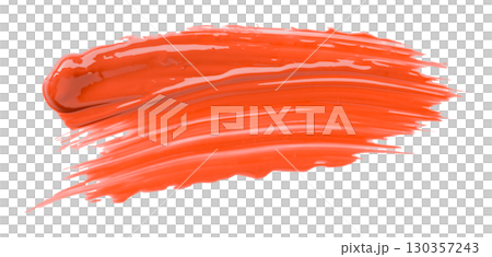 Red watercolor brush isolated on transparent background 130357243