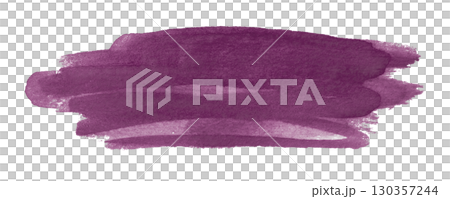 purple watercolor background. Artistic hand paint. Isolated on transparent background. 130357244