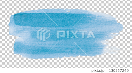 light blue watercolor background. Artistic hand paint. Isolated on transparent background. 130357249