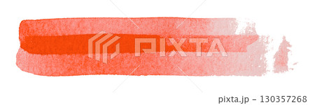 red watercolor background. Artistic hand paint. Isolated on transparent background. 130357268