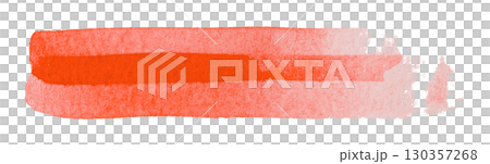 red watercolor background. Artistic hand paint. Isolated on transparent background. 130357268