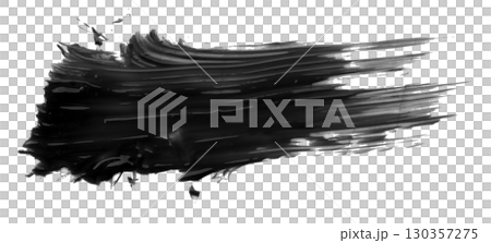 Black watercolor brush isolated on transparent background Black watercolor brush isolated on transparent background 130357275