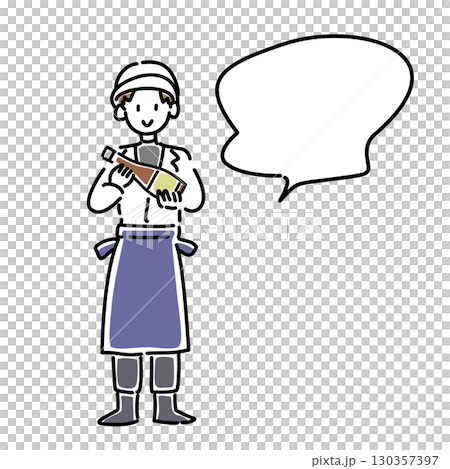 杜氏のベクターイラスト 吹き出し 杜氏のベクターイラスト 吹き出し 130357397