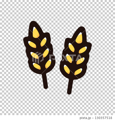 Wheat illustration icon (industry, crops, agricultural materials) 130357518