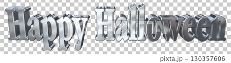 3DCG文字「萬聖節快樂」萬聖節快樂 130357606
