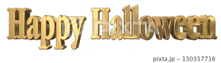 3DCG文字「Happy Halloween」ハッピーハロウィン 130357716