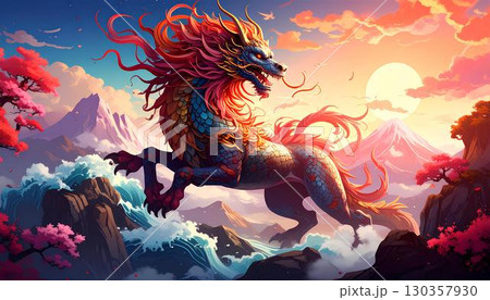 空想上の生物 麒麟（Qilin） 130357930