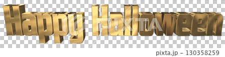 3DCG文字「Happy Halloween」ハッピーハロウィン 3DCG文字「Happy Halloween」ハッピーハロウィン 130358259