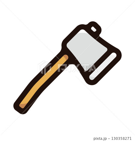 斧のイラストアイコン(アウトドア・道具・ガーデニング素材) 斧のイラストアイコン(アウトドア・道具・ガーデニング素材) 130358271