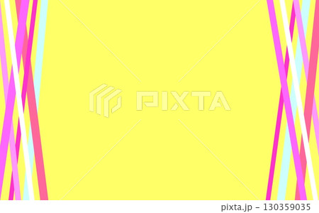 幾何学模様 フレーム カラフル ライン 黄色 幾何学模様 フレーム カラフル ライン 黄色 130359035