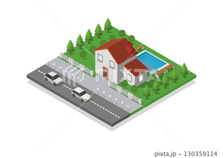 Isometric house 130359114