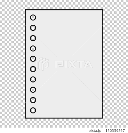 Illustration of perforated memo paper 130359267
