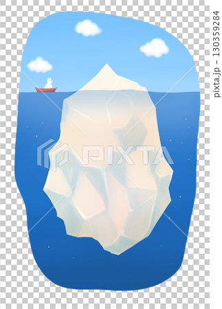 氷山の一角(水面下の潜在意識・比喩イメージ、環境問題) 氷山の一角(水面下の潜在意識・比喩イメージ、環境問題) 130359284