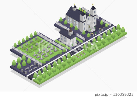 Isometric church 130359323