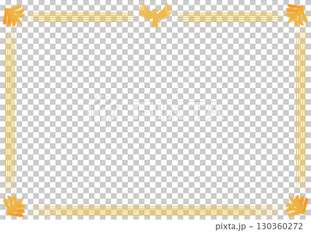 帶有鳳凰圖案的簡約橫向證書框 130360272