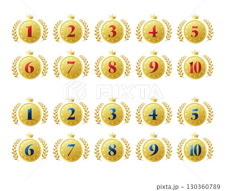 メダルのランキングアイコンセット 130360789
