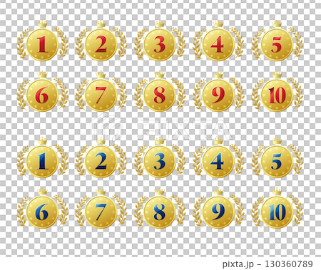 メダルのランキングアイコンセット 130360789