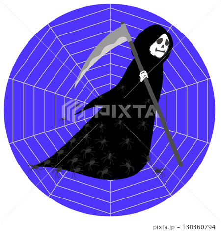 ハロウィン_死神と蜘蛛 130360794