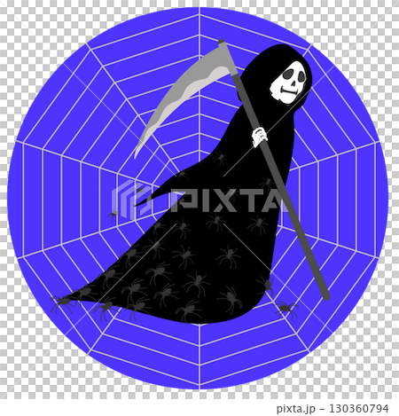 ハロウィン_死神と蜘蛛 130360794