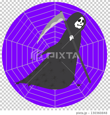 ハロウィン_死神と蜘蛛 130360848