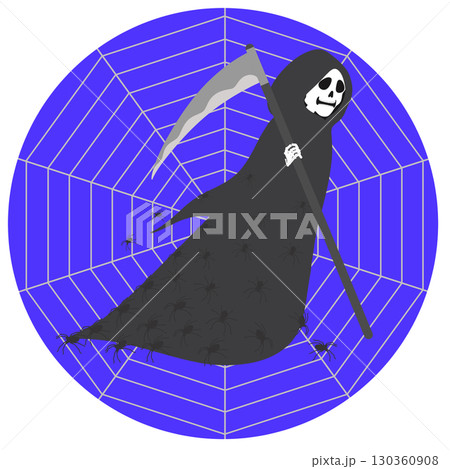 ハロウィン_死神と蜘蛛 130360908