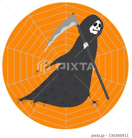 ハロウィン_死神と蜘蛛 130360911