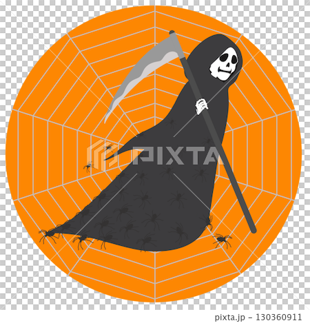 ハロウィン_死神と蜘蛛 130360911