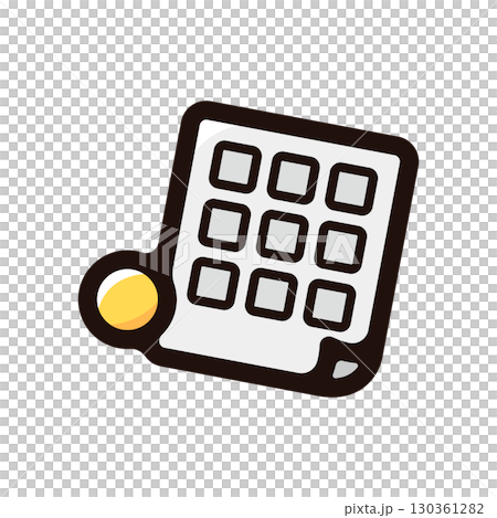 Scratch card illustration icon (entertainment, entertainment, gambling material) 130361282
