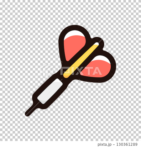 Darts illustration icon (entertainment, leisure, gambling material) 130361289