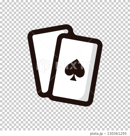 トランプのイラストアイコン（エンターテイメント・娯楽・ギャンブル素材） 130361295