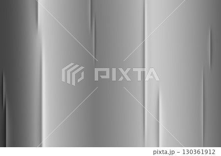 Silver foil background with metal gradient. Grey chrome mirror surface. Smooth shiny stainless effect of glass. Vector aluminum texture with realistic reflection. 130361912