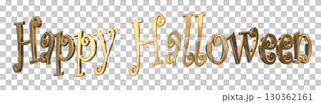 3DCG text "Happy Halloween" Happy Halloween 130362161