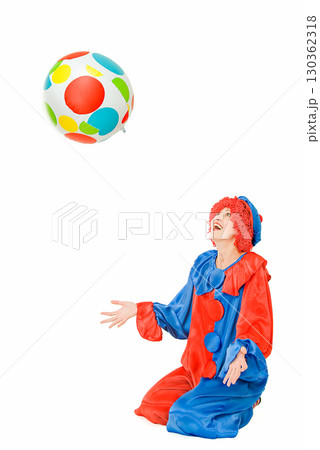 clown with ball clown with ball 130362318
