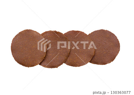 Fermented soybean discs, known as Thua Nao a traditional Thai seasoning used to enhance flavor in Northern cuisine. 130363077