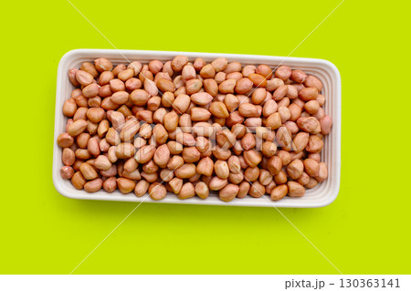 Raw peanuts with red skin Raw peanuts with red skin 130363141
