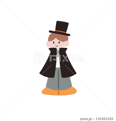 ハロウィン仮装した子ども【ドラキュラ】 130363289