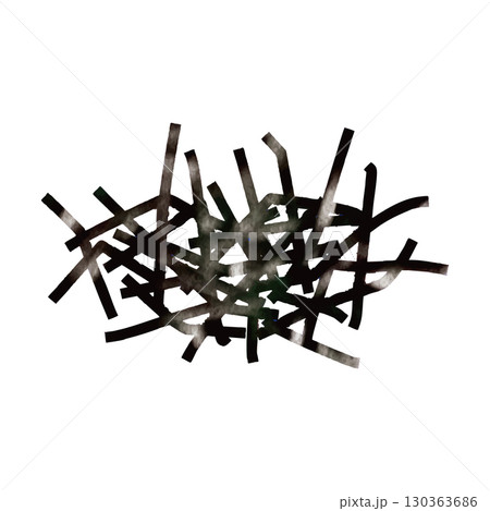 パーツ素材:薬味(海苔)の水彩イラスト パーツ素材:薬味(海苔)の水彩イラスト 130363686