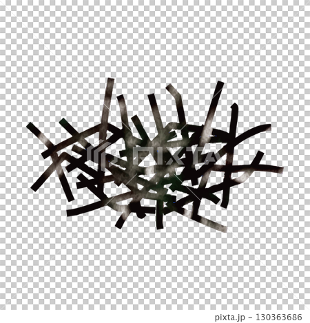 パーツ素材:薬味(海苔)の水彩イラスト パーツ素材:薬味(海苔)の水彩イラスト 130363686