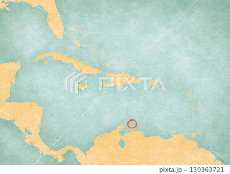Map of Caribbean islands - Aruba 130363721