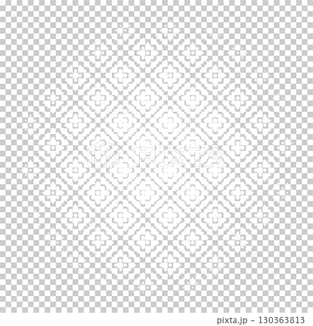 円形ハーフトーン素材ドット　白色　網点　水玉つぶつぶ　ベクターpng透明 130363813