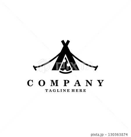 camp pizza logo design vector camp pizza logo design vector 130363874