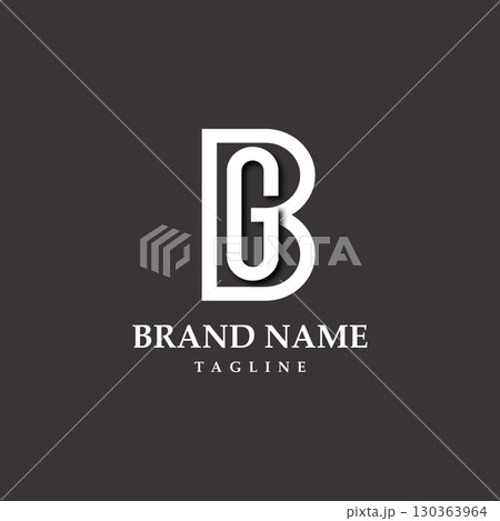 initial letter BG logo design vector 130363964
