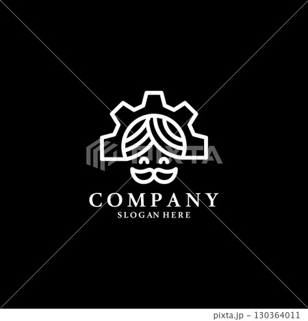 mechanic teacher logo design vector 130364011